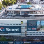 Drone footage of the Quadrangle fifth floor restaurant
